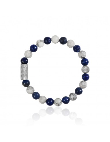Bracelet  Howlite / Lapis Lazuli et Prospérité